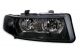 Φανάρια εμπρός Seat Leon /Toledo (1999-2004) angel eyes - μαύρα , χωρίς λάμπες (Η7) - σετ 2τμχ.
