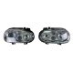 Φανάρια εμπρός Vw Golf IV R32 angel eyes - chrome , χωρίς λάμπες (Η7) - σετ 2τμχ.