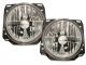 Φανάρια εμπρός Vw Golf II (1983-1993) - chrome , με λάμπες (Η1) - σετ 2τμχ.