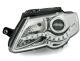 Φανάρια εμπρός Vw Passat 3C (2005-2010) led - chrome , με λάμπες (Η1) - σετ 2τμχ.