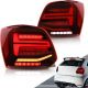 Πίσω φανάρια led για Vw Polo (2009-2017) GTI / R design με τρέχουμενο φλας, κόκκινα - σετ 2τμχ.