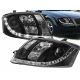 Μπροστινά Φανάρια Set Για Audi TT 8N 98-05 DRL Μαύρα H7/H1/H7 Με Μοτέρ Sonar (CAR0004086)