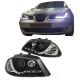 Μπροστινά Φανάρια Set Για Seat Ibiza 6L 02-08 DRL & Led Φλας Μαύρα H1/H1 Junyan (CAR0005089)