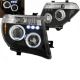 Μπροστινά Φανάρια Set Για Nissan Navara D40 05-10 Angel Eyes & Led Μαύρα H1/H1 Manual JunYan (CAR0005097)
