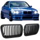 Καρδιές Μάσκας Για Bmw 3 E36 96-99 Μαύρο Ματ Με 11 Γραμμές 2 Τεμάχια (CAR0005840)