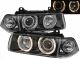 Μπροστινά Φανάρια Set Για Bmw 3 E36 90-99 Sedan / Compact / Touring Angel Eyes Μαύρα H7/H7 Depo (CAR0005842)