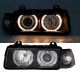 Μπροστινά Φανάρια Set Για Bmw 3 E36 92-98 Coupe/Cabrio Angel Eyes Μαύρα H7/H7 Depo (CAR0005843)