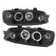 Μπροστινά Φανάρια Set Για Fiat Punto 99-03 Angel Eyeys Μαύρα H1/H1/H3 Sonar (CAR0005919)