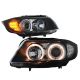 Μπροστινά Φανάρια Set Για Bmw 3 E90 / E91 05-08 Angel Eyes & Led Φλας  Μαύρα H7/H7 Depo (CAR0006975)