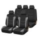 Καλύμματα Υφασμάτινα Super Sport All In One Μαύρο/Γκρι Σετ Εμπρός-Πίσω 11 Τεμάχια (CAR0007447)