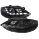 Μπροστινά Φανάρια Set Για Seat Ibiza 6J 08-12 DRL Μαύρο H1/H1 Sonar (CAR0008720)