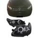 Μπροστινά Φανάρια Set Για Citroen C4 04-10 Angel Eyes Μαύρα H1/H1 Manual Sonar (CAR0008749)