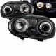 Μπροστινά Φανάρια Set Για Vw Golf IV (4) 97-03 Angel Eyes Μαύρα H7/H7/H3 Depo (CAR0009174)