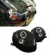 Μπροστινά Φανάρια Set Για Mini Cooper (R55/56/57/58/59) 06-13 Angel Eyes Μαύρα H9 Με Μοτέρ JunYan (CAR0009640)