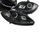 Μπροστινά Φανάρια Set Για Seat Leon 1P 09-13 Facelift DRL Μαύρα H1/H1 Sonar (CAR0010890)
