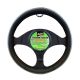 Κάλυμμα Τιμονιού Αυτοκινήτου Δερματίνη Μαύρο/Γκρι Medium 37-39cm (CAR0010938)