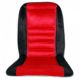 Πλατοκάθισμα Αυτοκινήτου Μπροστινό Βελούδινο Μαύρο/Κόκκινο 1 Τεμάχιο (CAR0011471)