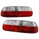 Πισινά Φανάρια Set Για Honda Civic 92-95 3D Κόκκινο/Crystal Sonar (CAR0011836)