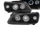 Μπροστινά Φανάρια Set Για Peugeot 106 96-03 Angel Eyes Μαύρα H1/H1 Manual JunYan (CAR0011837)