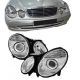 Μπροστινά Φανάρια Set Για Mercedes-Benz E-Class W211 02-06 Χρωμίου Facelift Look H7/H7 (Halogen) Με Μοτέρ Depo (CAR0011857)
