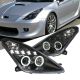Μπροστινά Φανάρια Set Για Toyota Celica T230 99-05 Angel Eyes & Led Μαύρα H3/H1 Manual Junyan (CAR0012418)