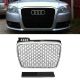Μάσκα Για Audi A4 B7 04-07 RS4 Look Κυψελωτή Ασημί/Μαύρο 1 Τεμάχιο (CAR0013481)