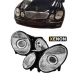Μπροστινά Φανάρια Set Για Mercedes-Benz E-Class W211 02-06 Χρωμίου Facelift Look D2S/H7 (Xenon) Με Μοτέρ Depo (CAR0014465)