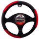 Κάλυμμα Τιμονιού Αυτοκινήτου PU Δίχρωμο Μαύρο/Κόκκινο Medium 38cm (CAR0014538)