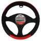 Κάλυμμα Τιμονιού Αυτοκινήτου PU Ανάγλυφο Μαύρο/Κόκκινο Medium 38cm (CAR0014542)