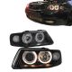 Μπροστινά Φανάρια Set Για Audi A3 8L 00-03 Angel Eyes Μαύρα H7/H7 Depo (CAR0014725)