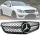 Μάσκα Για Mercedes-Benz C-Class W204 07-14 Amg C63 Look Με Μονή Γρίλια Μαύρο/Χρώμιο 1 Τεμάχιο (CAR0014794)