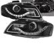 Μπροστινά Φανάρια Set Για Audi A3 8P 03-08 DRL Μαύρα H9 Με Μοτέρ Eagle Eyes (CAR0015634)