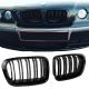 Καρδιές Μάσκας Για Bmw 3 E46 99-01 Sedan/Touring/Compact M4 Look Με Διπλή Γρίλια Μαύρο Γυαλιστερό 2 Τεμάχια (CAR0016643)