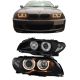 Μπροστινά Φανάρια Set Για Bmw 3 E46 Coupe/Cabrio 03-06 Angel Eyes Μαύρα H7/H7 Με Μοτέρ Depo (CAR0017052)