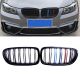 Καρδιές Μάσκας Για Bmw 3 E90 /E91 08-11 M4 Look Με Διπλή Γρίλια Tri-color / Μαύρο Γυαλιστερό 2 Τεμάχια (CAR0018500)