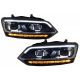 Μπροστινά Φανάρια Set Για Vw Polo 6R/6C 09-17 DRL Passat Matrix Look & Dynamic Φλας Full Led Με Μοτέρ Carner (CAR0021273)