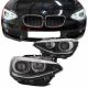Μπροστινά Φανάρια Set Για Bmw 1 F20 / F21 11-14 LED Angel Eyes Μαύρα H7 Με Μοτέρ Depo (CAR0021614)