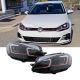 Μπροστινά Φανάρια Set Για Vw Golf 7.5 17-19 Facelift DRL & Dynamic Signal Μαύρα Με Κόκκινη Γραμμή GTI Look H7 Με Μοτέρ Carner (CAR0022622)