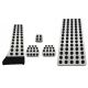 Πεντάλ Αλουμινίου Κουμπωτά Και Footrest Για Mercedes-Benz W204 07-14 / W211 02-09 / GLK 08-15 Μη Αυτόματο Σετ 5 Τεμάχια KPMB02 (CAR0022725)