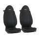 Πλατοκαθίσματα Μπροστινών Καθισμάτων Smart ΤechLine Ύφασμα Τρυπητό Μαύρο Με Μαύρο Ρέλι Για Smart 450/451/452 2 Τεμάχια (CAR0022750)