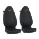 Πλατοκαθίσματα Μπροστινών Καθισμάτων Smart ΤechLine Ύφασμα Τρυπητό Μαύρο Με Μπλε Ρέλι Για Smart 450/451/452 2 Τεμάχια (CAR0022751)