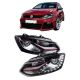 Μπροστινά Φανάρια Set Για Vw Polo 6R/ 6C 09-17 DRL GTI R-Look Μαύρα Με Κόκκινη Γραμμή H7/H7 Με Μοτέρ Carner (CAR0022958)