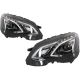 Μπροστινά Φανάρια Set Για Mercedes-Benz E-Class W212 09-13 Halogen Upgrade Σε Facelift Look Μαύρα Full Led DRL Με Μοτέρ Carner (CAR0022960)