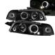 Μπροστινά Φανάρια Set Για Fiat Punto 93-99 Angel Eyes Μαύρα H1/H1 Sonar (CAR0025964)