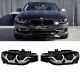 Μπροστινά Φανάρια Set Για Bmw 3 F30 / F31 11-15 3D Angel Eyes Μαύρα H7/H7 Με Μοτέρ Sonar (CAR0026033)