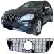Μάσκα Για Mercedes-Benz ML-Class W164 08-11 GT Amg Panamericana Look Honeycomb Μαύρο/Χρώμιο 1 Τεμάχιο (CAR0027665)