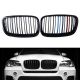 Καρδιές Μάσκας Για Bmw X5 E70 07-13 / X6 E71 08-14 M4 Look Με Διπλή Γρίλια Tri- Color Μαύρο Γυαλιστερό Με 7 Γρίλιες 2 Τεμάχια (CAR0029269)