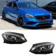 Μπροστινά Φανάρια Set Για Mercedes-Benz A-Class W176 12-18 Halogen Upgrade Σε Facelift Look Μαύρα Full Led DRL Με Μοτέρ Carner (CAR0029637)