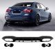 Diffuser Πίσω Προφυλακτήρα Για Mercedes-Benz A-Class W177 19+ Sedan Amg Look Με Μαύρες Μπούκες (CAR0029780)