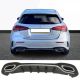 Diffuser Πίσω Προφυλακτήρα Για Mercedes-Benz A-Class W177 19+ Hatchback Amg Line Με Απολήξεις Χρωμίου (CAR0029822)